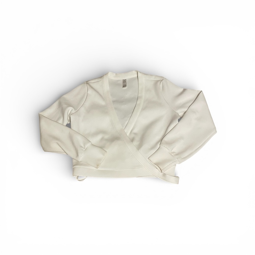 Spanx Wrap Sweater Powder White Medium